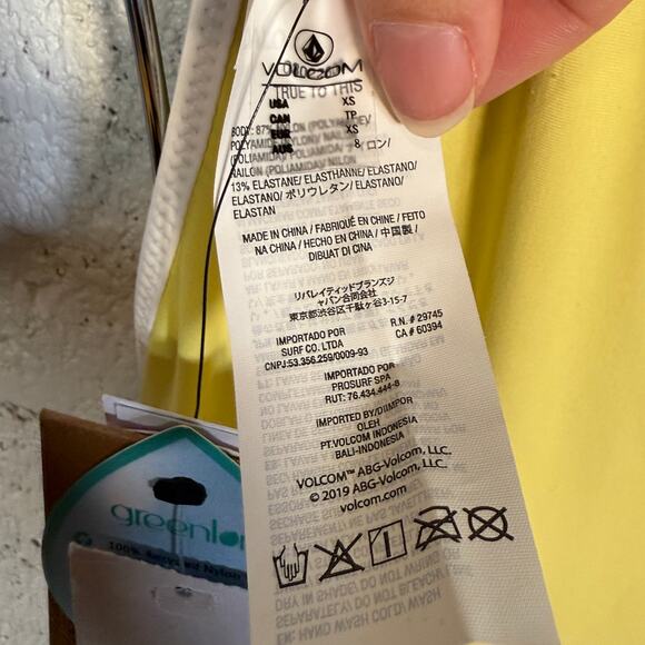 Volcom CITRON Juniors Tropicoco Reversible 1pcs Swimsuit coverup set XS $134 - Picture 9 of 14